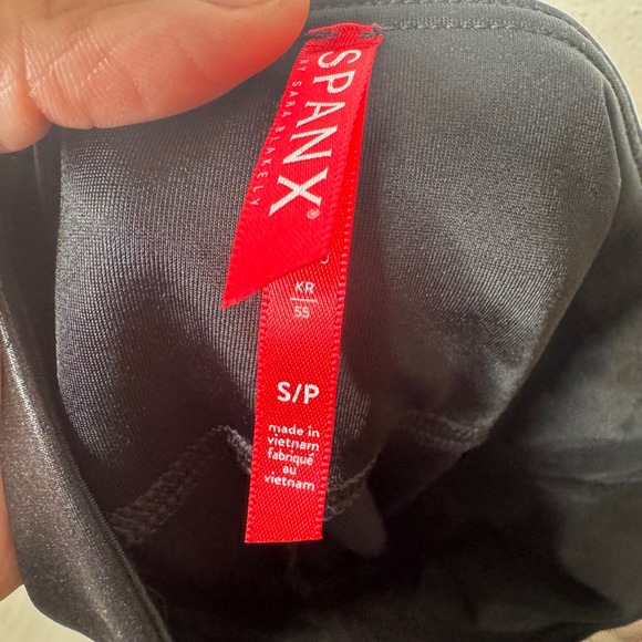 SPANX Faux Leather Leggings Black High Waist Size S - Picture 6 of 8